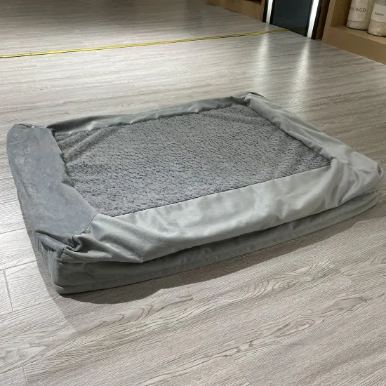 Productos suaves estupendos de la cama del perro casero del colchón de la espuma de la memoria de la tela de la franela suave