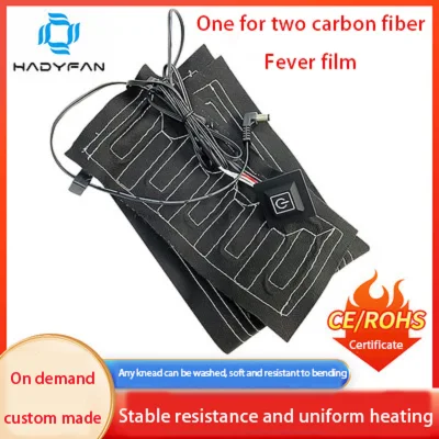 Almohadilla térmica para ropa, productos relacionados con elementos calefactores de fibra de carbono DC de invierno para ropa de abrigo